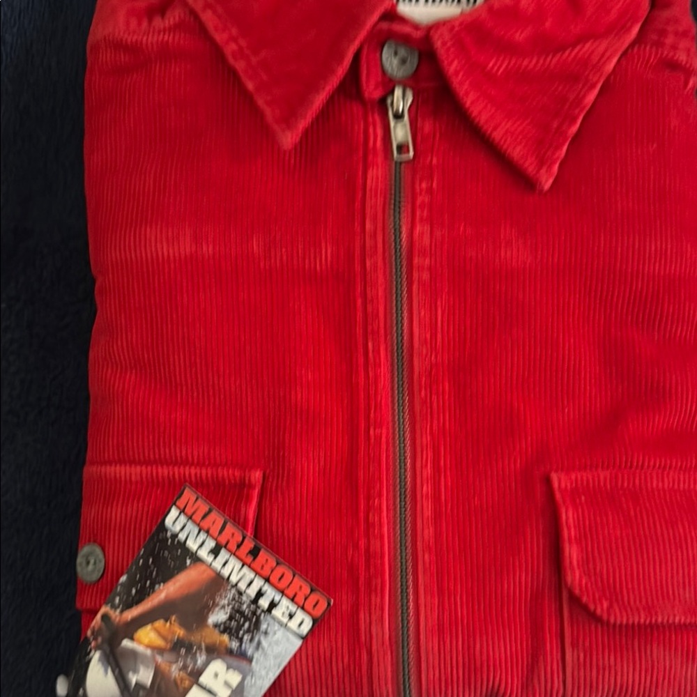 Marlboro Red Jean Jacket Corduroy Style